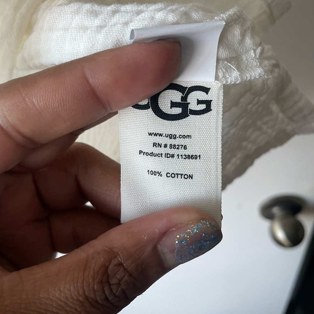 Ugg Cream Button Down Pajama Top - image 6